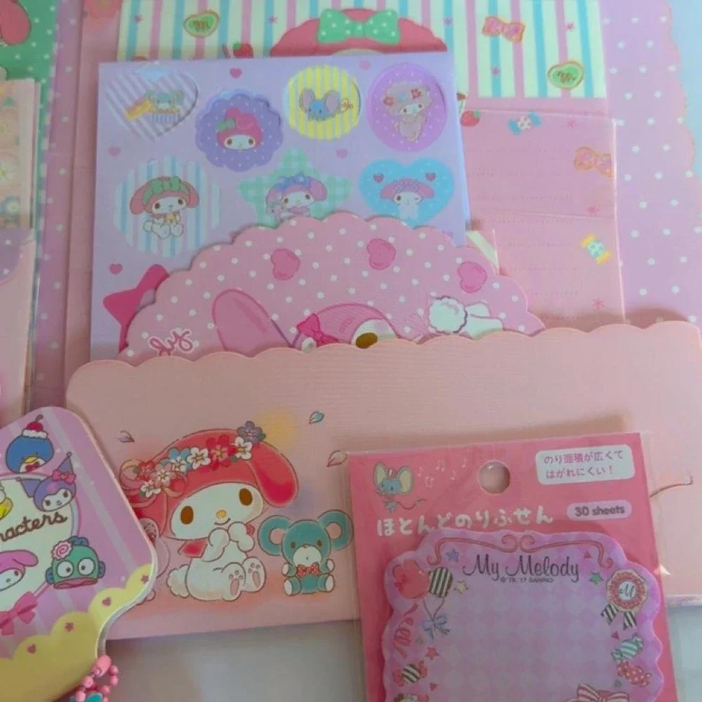 Y2K COQUETTE SANRIO MY MELODY PAPER NOTEPAD BUNDLE NEW